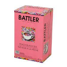 Чай чорний з персиком Battler Peach Black Tea Pyramid 20 пакетиків