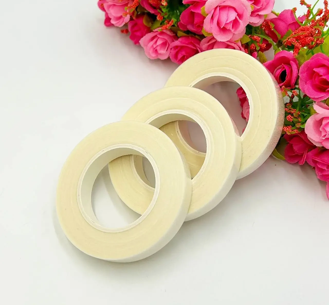 Стрічка флористична / Тейп-стрічка / Рулон - 30 метрів / Молочний, фото 1