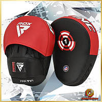Лапи боксерські пади для тайського боксу та кікбоксингу тренування ударів спорт інвентар RDX T1