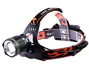 Ліхтар налобний акумуляторний BAILONG Police Zoom (BL-2189-T6) USB 2x18650, Cree T6 7W / 800 Лм