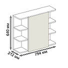 Настінне дзеркало з полицею у ванну кімнату з Ламінованого ДСП Шафчик із дзеркалом на стіну 80 см шириною, фото 6