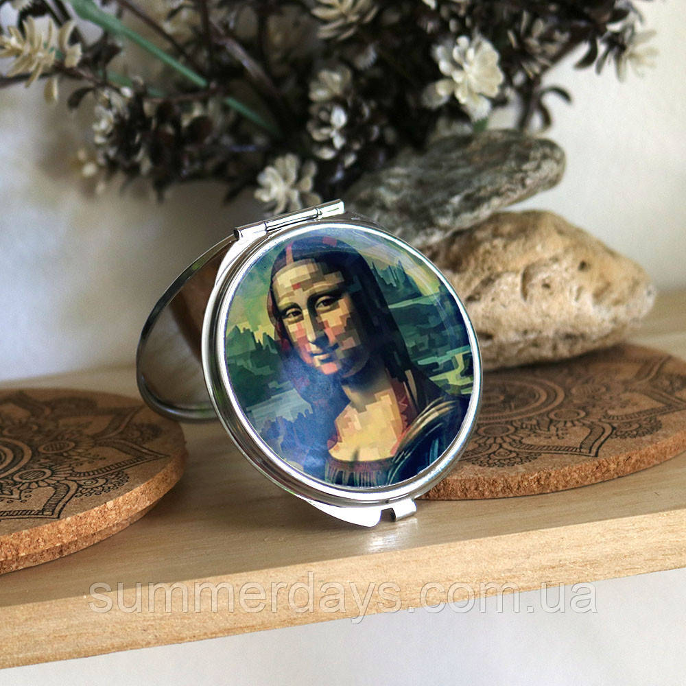 Кишенькове дзеркальце Мона Ліза у стилі, фото 1