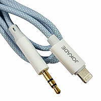 AUX кабель Jokade JA104 TUYUN series (3.5мм to Lightning) 1m- блакитний