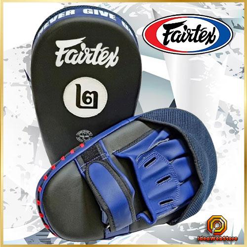 Лапи боксерські пади для тайського боксу та кікбоксингу тренування ударів спорт інвентар Fairtex FMV12 Black/Blue