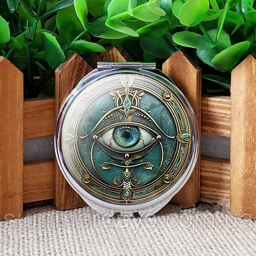 Кишенькове дзеркальце Око розуму Бірюзовий, фото 1