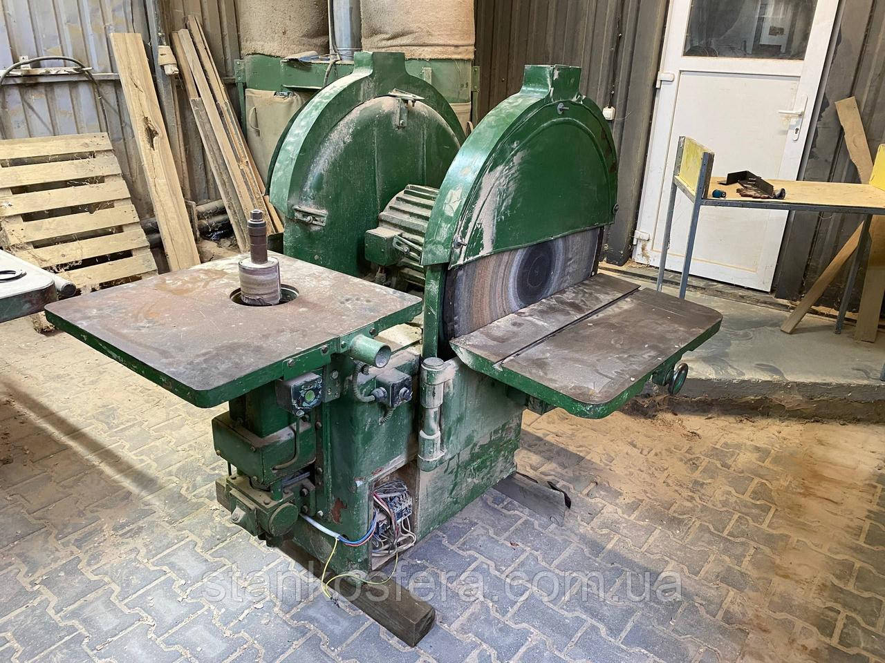 Шліфувально-дисковий верстат ШлДБ-4 бу для шліфування торців деталей з дерева, фото 1