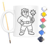 Набір для творчості кружка розмальовка Котигорошко (за мотивами народної казки) 330 мл біла (КР0181), фото 2