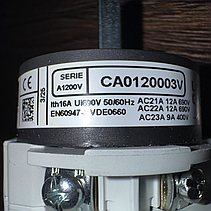 Перемикач 0-1 Bremas CA0120003V (серія A1200V) AC21A 12A/16A 690V для піца-печі Pizza Group та ін. обладнання, фото 4