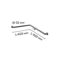 Поручень для людей з інвалідністю (МГН) настінний INVO для внутрішнього кута правий і лівий, розмір 620х920 мм, D труби - 32 мм