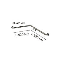 Поручень для людей з інвалідністю (МГН) настінний INVO для внутрішнього кута правий і лівий, розмір 620х920 мм, D труби - 42 мм