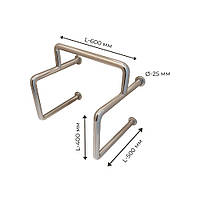 Поручень опорний для людей з інвалідністю (МГН) настінний INVO для пісуара із нержавіючої сталі