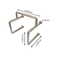 Поручень опорний для людей з інвалідністю (МГН) настінний INVO для пісуара із нержавіючої сталі
