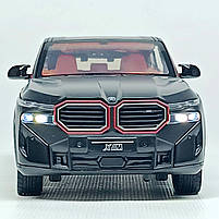 Металева машинка BMW XM Автопром AP7742-2 — чорна модель 1:24 зі світлом і звуком, двері, що відкриваються, фото 4