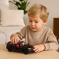 Металева машинка BMW XM Автопром AP7742-2 — чорна модель 1:24 зі світлом і звуком, двері, що відкриваються, фото 6