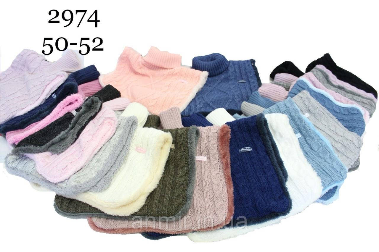 Манишка в'язання однотонна розмір універсальний 50-52, кольору міксом