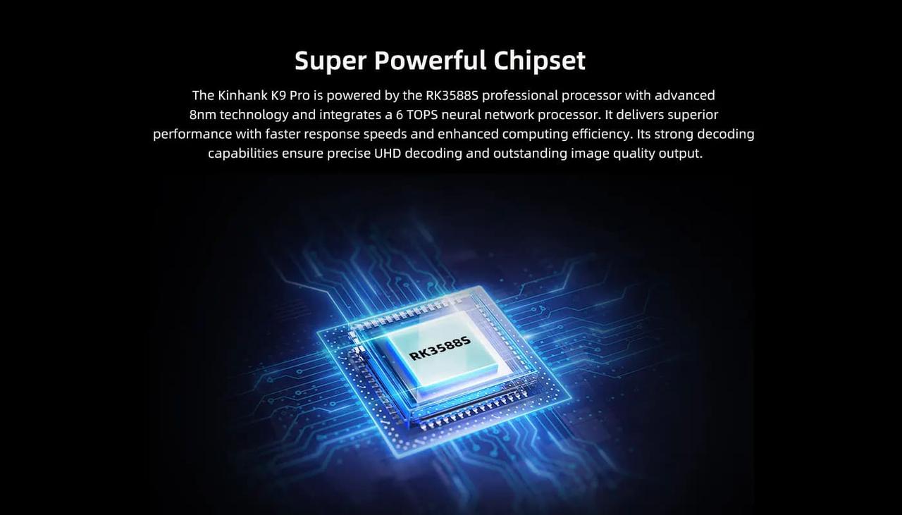 Смарт приставка Kinhank K9 Pro 8/64 ГБ, wifi 6, Android 12, 8K UHD, фото 1