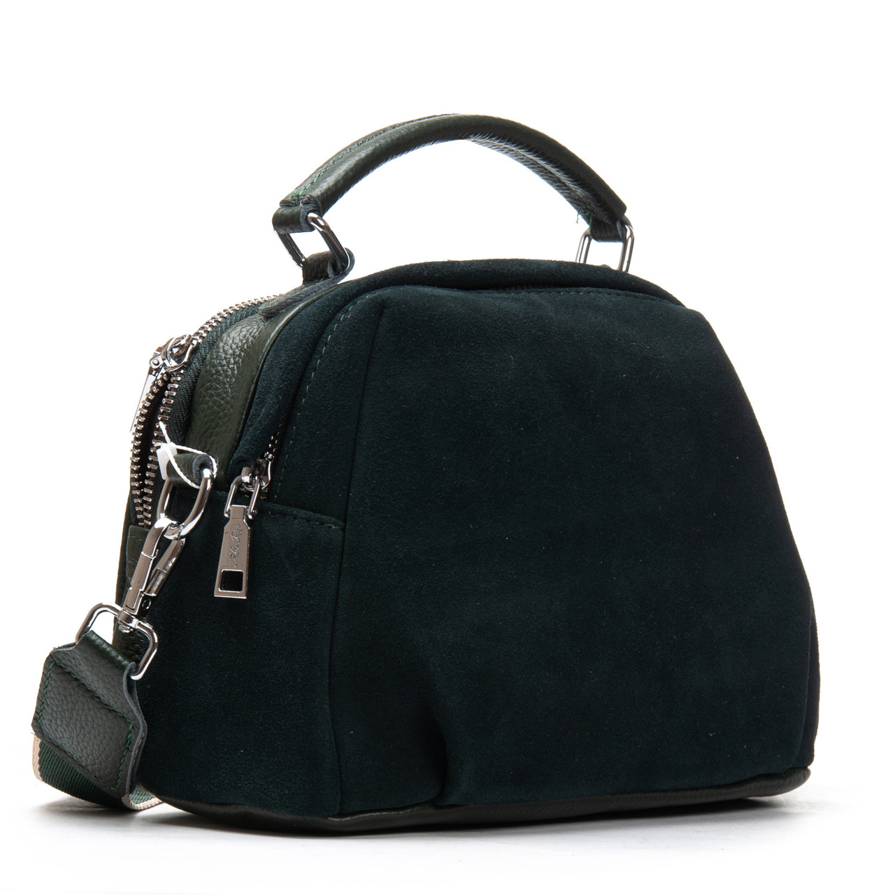 Сумка Женская Классическая замш  99125 green Купити жіночі сумки гуртом і в роздріб із натуральної шкіри в Україні