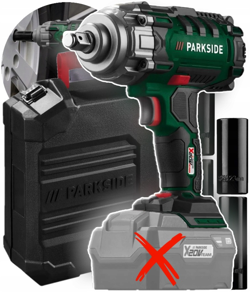 Акумуляторний ударний гайковерт PARKSIDE PASSK 20-Li C4, фото 1