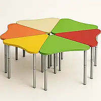Дитячий стіл Ромашка (регульований, 6 столів-пелюсток) Різнокольоровий
