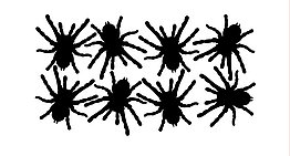 Набір наліпок з оракалу Halloween spiders 8 шт, розмір павука 71 х 77 мм, 025