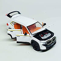 Металева машинка BMW XM Автопром AP7742-3 — білий кросовер 1:24 зі світлом і звуком, фото 6