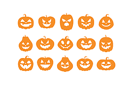 Набір наліпок з оракалу Halloween pumpkins 22 х 37 см, 024