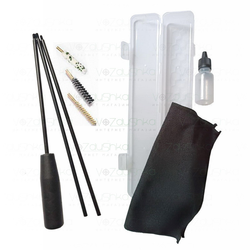 Шомпол сталевий воронений розбірний для чищення ствола AR-15 (5.56 мм) 3 йоржа та вішер + пенал
