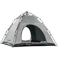 Намет кемпінговий автоматичний 2 на 2 метри для риболовлі та походів туристичний сірого кольору (524897)