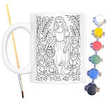 Набір для творчості кружка розмальовка Білосніжка (за мотивами казки братів Грімм) 330 мл біла (КР0189), фото 2