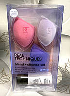 Набір спонжів три штуки та очищення Real Techniques Blend Cleanse Set
