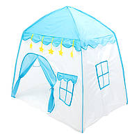 Дитячий ігровий намет будиночок для дітей блакитний 125?100?120 см намет для ігор та відпочинку (524711)