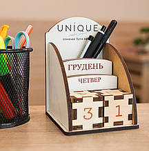 Календар з логотипом на замовлення | Настільний вічний календар корпоративний, брендований календар з вашим логотипом