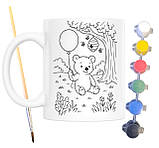 Набір для творчості кружка розмальовка Вінні-Пух (за мотивами повісті Алана Мілна) 330 мл біла (КР0194), фото 2