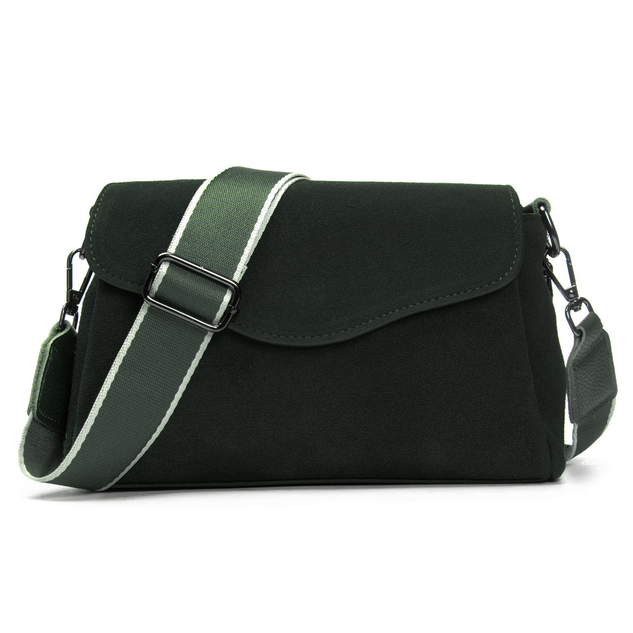 Сумка Женская Классическая замш  99118 green Купити жіночі сумки гуртом і в роздріб із натуральної шкіри в Україні