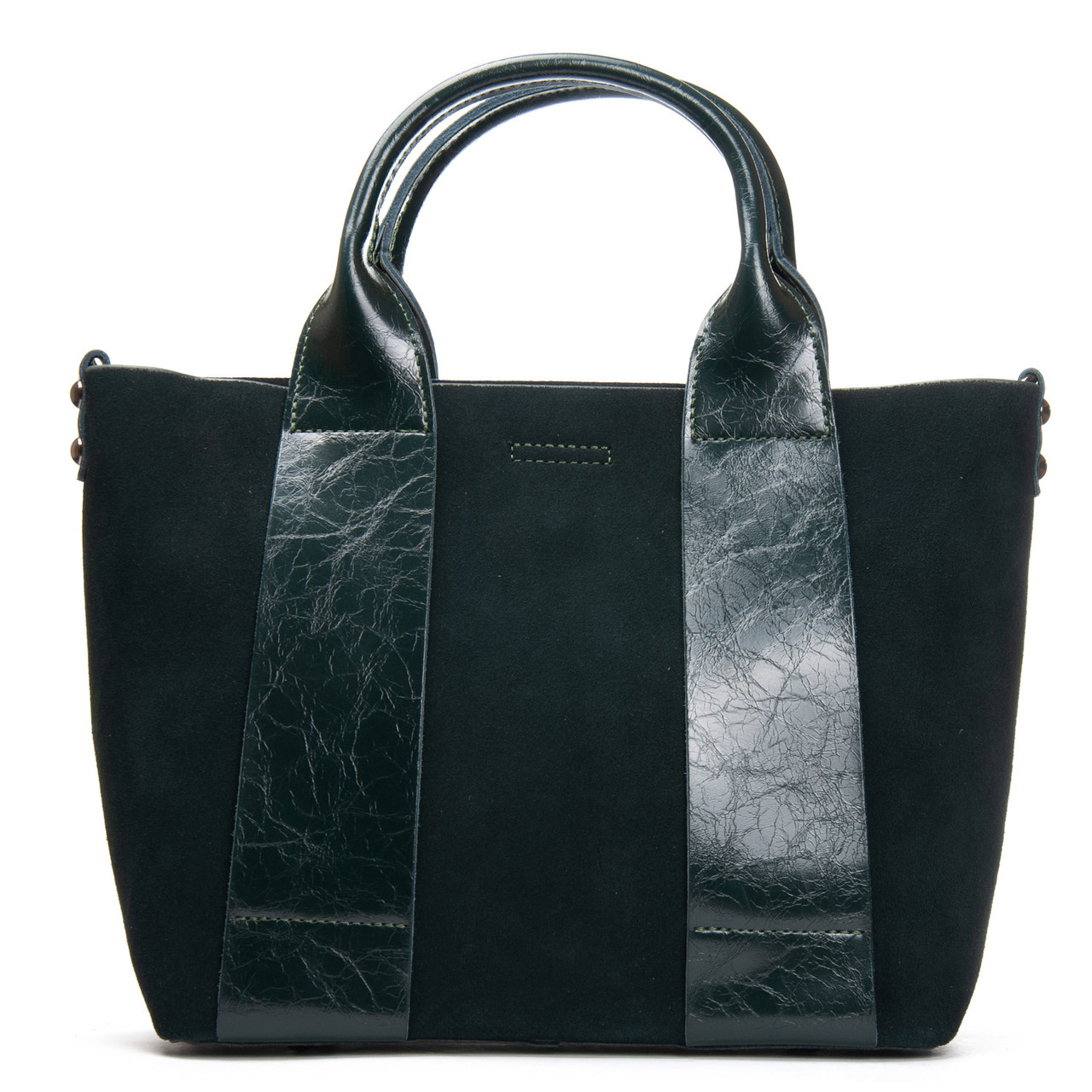 Сумка шопер жііноча натуральна замша з двома короткими ручками ALEX RAI 00110 green, фото 1