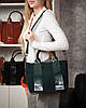 Сумка шопер жііноча натуральна замша з двома короткими ручками ALEX RAI 00110 green, фото 7