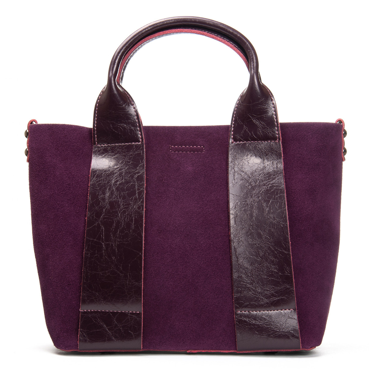 Сумка шопер жііноча натуральна замша з двома короткими ручками ALEX RAI 00110 red, фото 1