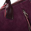Сумка шопер жііноча натуральна замша з двома короткими ручками ALEX RAI 1561 bordo, фото 5
