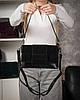 Сумка жіноча крос боді з клапаном натуральна замша ALEX RAI 1563 black, фото 10