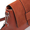Сумка жіноча крос боді з клапаном натуральна замша ALEX RAI 1563 camel, фото 5