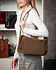 Сумка багет жіноча натуральна замша на довгому ремені ALEX RAI 2066-9 khaki, фото 7