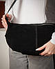 Сумка багет жіноча натуральна замша на довгому ремені ALEX RAI 3035 black, фото 9
