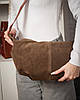 Сумка багет жіноча натуральна замша на довгому ремені ALEX RAI 3035 khaki, фото 10