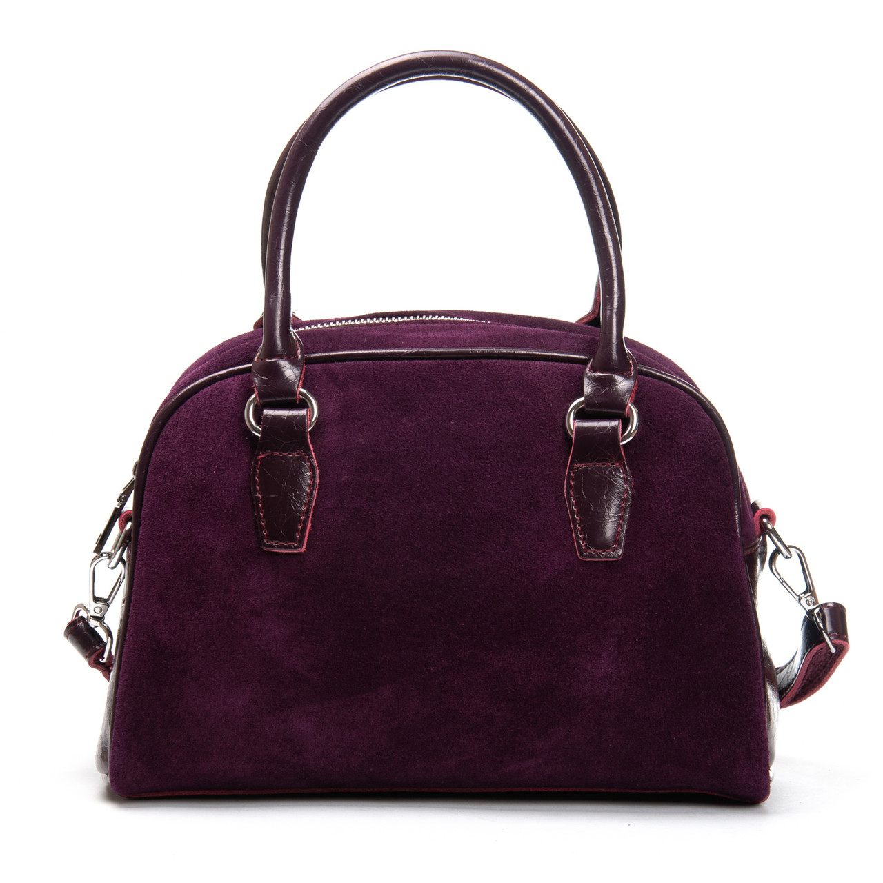Сумка жііноча натуральна замша з двома короткими ручками ALEX RAI 3036 bordo, фото 1