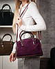 Сумка жііноча натуральна замша з двома короткими ручками ALEX RAI 3036 bordo, фото 8