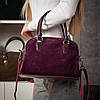 Сумка жііноча натуральна замша з двома короткими ручками ALEX RAI 3036 bordo, фото 9