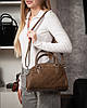 Сумка жііноча натуральна замша з двома короткими ручками ALEX RAI 3036 khaki, фото 8