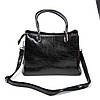 Сумка шопер жііноча натуральна замша з двома короткими ручками ALEX RAI 385 black, фото 3