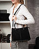 Сумка шопер жііноча натуральна замша з двома короткими ручками ALEX RAI 385 black, фото 8