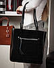 Сумка шопер жіноча з двома довгими ручками натуральна замша ALEX RAI 8773-220 black, фото 8
